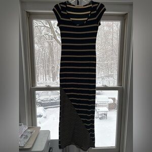 Everleigh Blue and Cream Striped Maxi Dress‎